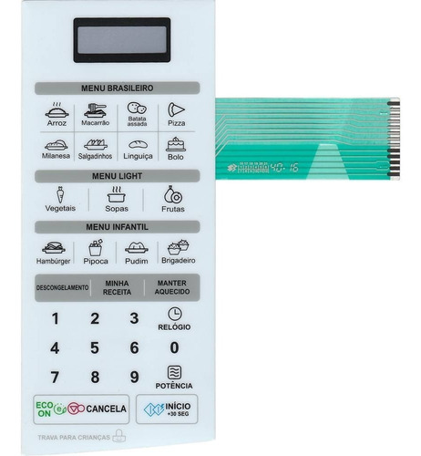 Imagem 1 de 2 de Teclado De Membrana Microondas LG Ms2347g Ms2347ga - Branco