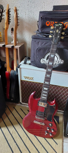 Guitarra Epiphone Sg G400 Korea Tarraxa Com Trava Destro Vermelho Madeira De Bordo (Usado)