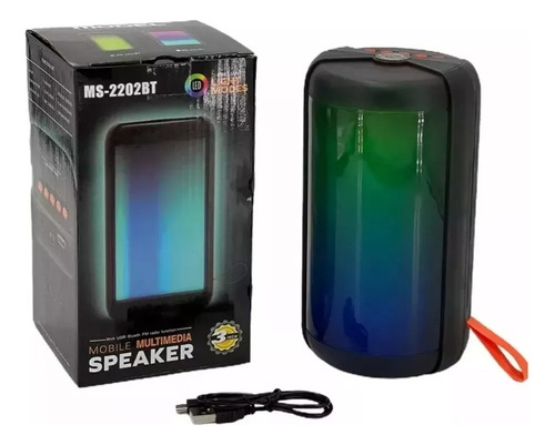 Bocina Bluetooth Portátil Altavoz Impermeable Con Rgb Lucesa