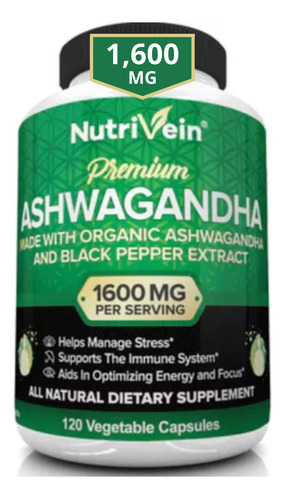 Ashwagandha 1800mg Pastillas Para La Ansiedad Estrés Sueño