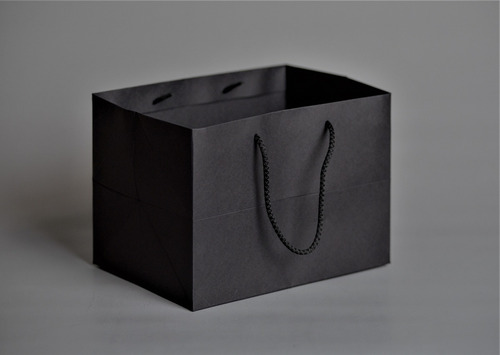 Imagen 3 de 3 de Bolsa Clásica Premium Negra C/cordón 18x25x18cm (x25u) 124n