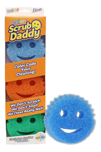 Esponja De Fregar Scrub Daddy Pack De 3 Limpieza Exfoliante 