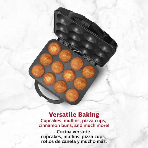 Maquina P/ Cupcake Holstein Housewares Antiadherente, Negro