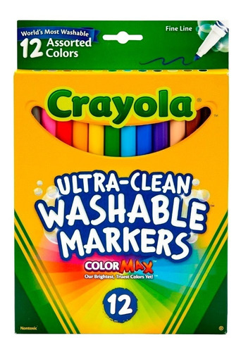 Marcadores / Plumones Crayola Ultra Clean Washable 12 Und.