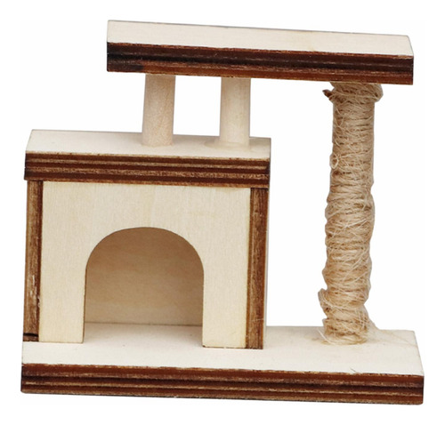 Mini Árbol Para Gatos De Madera Con Marco De Escalada Para