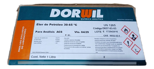 Eter De Petroleo 35 - 65 Para Analisis
