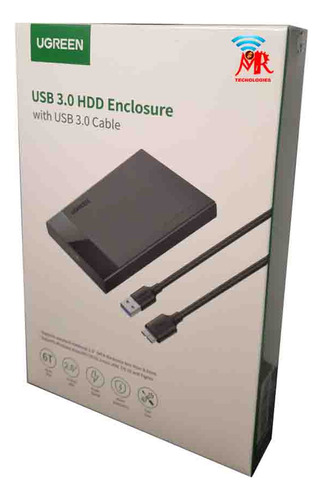 Ugreen 30848 Case Disco Duro Externo Sata 2.5 3.0 Hasta 6tb