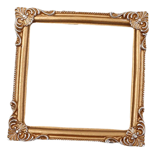 Moldura De Foto Retrô De Mesa De Parede Dourado Dourado