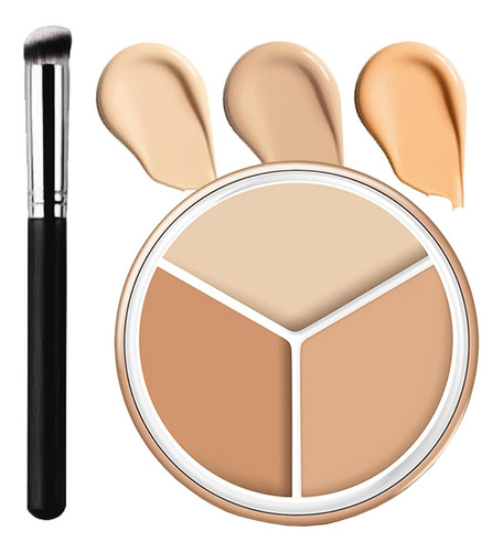 Correctores Paleta Contorno Corrector Tricolor Con Pincel