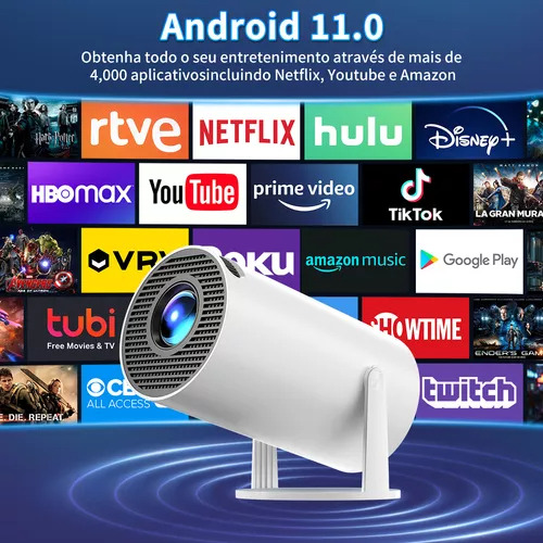 Proyector Hy300 Portátil 4k Color Blanco Wifi Blanco