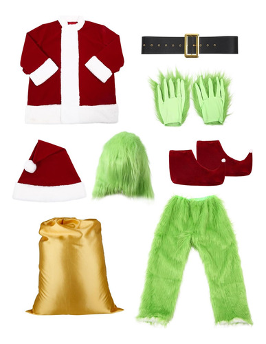 Prettyqueen Disfraz De Monstruo Verde De Navidad Disfraz De 