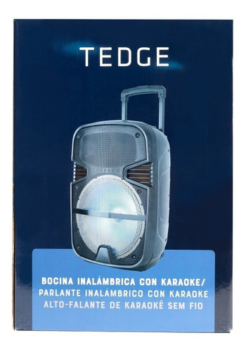 Bocina Bafle 12 Pulgadas Bluetooth Karaoke Micrófono Tedge Color Negro