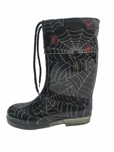 Botas De Lluvia Para Niño Afandy Araña Negra