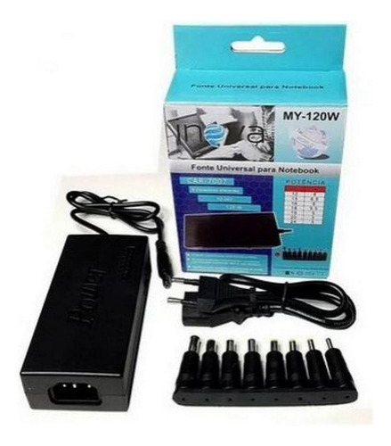 Kit Com 10 Fonte Universal Para Notebook 8 Conectores