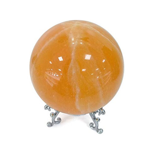 Bola De Esfera De Calcita Naranja De 2.3 Pulgadas De Pi...