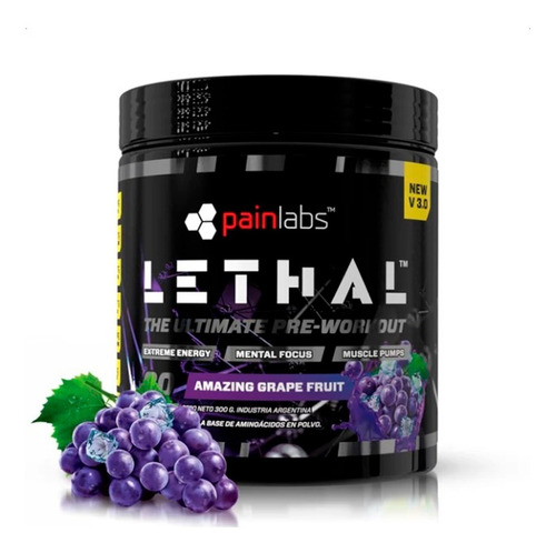 Pre Workout Lethal Painlabs X 300grs Maxima Energía 