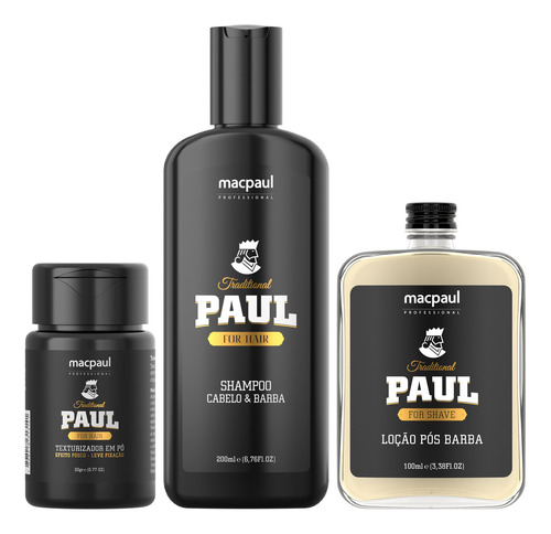 Kit Elegant Loção Texturizador Shampoo Traditional Paul