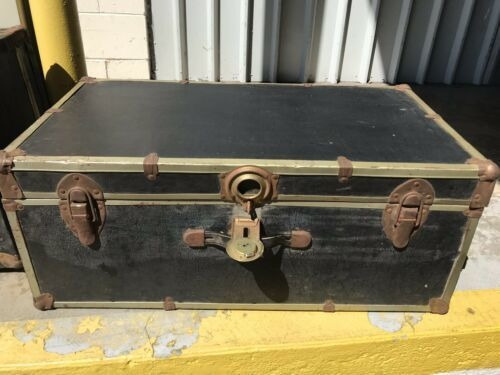 Vintage Steamer Wardrobe Vulcanized Trunk  Lock With 1key3