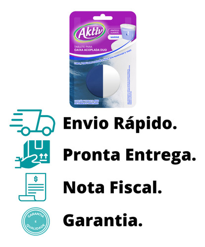12 Bloco Caixa Acoplada Sanitário Tablete 45g Duo Marine Aktiv