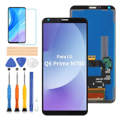 Para LG Q6/q6 Prime/plus/alpha M700 Lgm-x600 Pantalla Color Negro