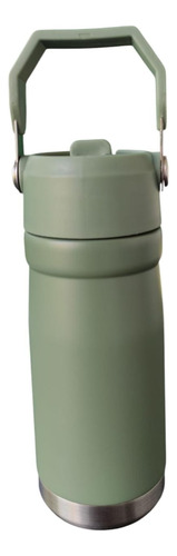 Botella Térmica Deportiva De Acero Inoxidable 550 Ml Verde Musgo