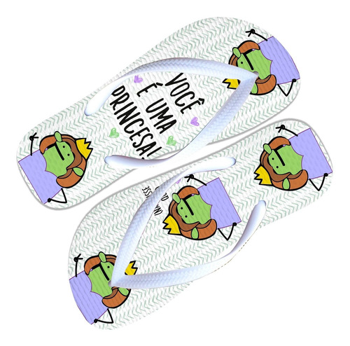 Imagem 3 de 7 de Caneca Flork Memes Princesa Engraçada Chinelo E Bombom Kit