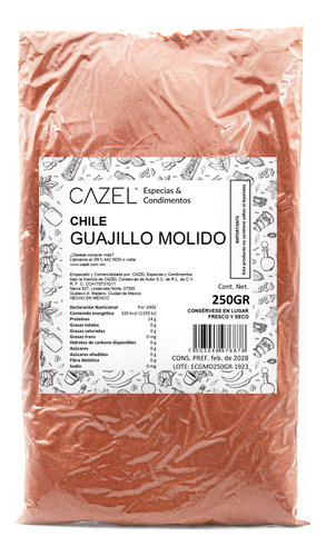 Chile Guajillo Molido En Polvo 250g