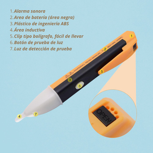 Probador De Voltaje Cat Iii 1000v 90-1000 Ac Kit De 4 Piezas