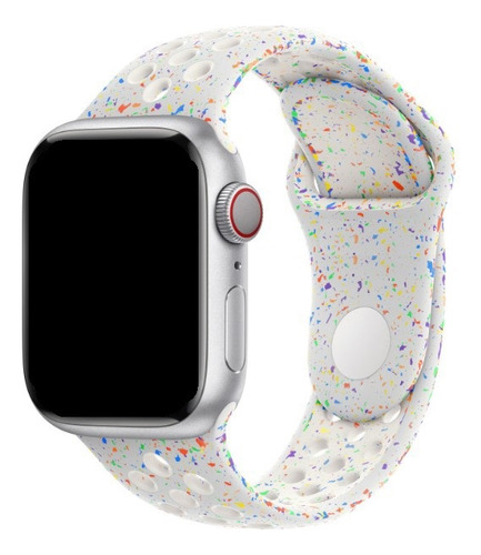 Pulseira Esportiva Para Apple Watch 38/40/41mm Pure Platinum