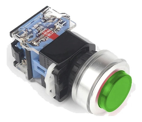 Interruptor Boton Luz Verde Botonera Industrial 30mm 22mm