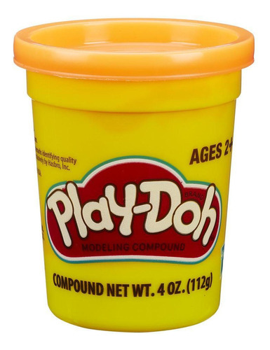 Masa Play-doh Lata Individual De 112 Gramos Naranja