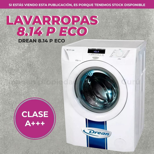 Imagen 2 de 8 de Lavarropas Automático Drean Eco Inverter 8kg 1400rpm 8.14 P