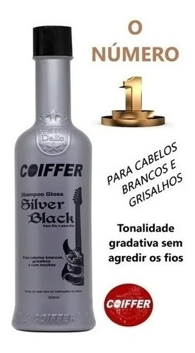 Shampoo Silver Black Coiffer 300ml Grisalhos E Brancos