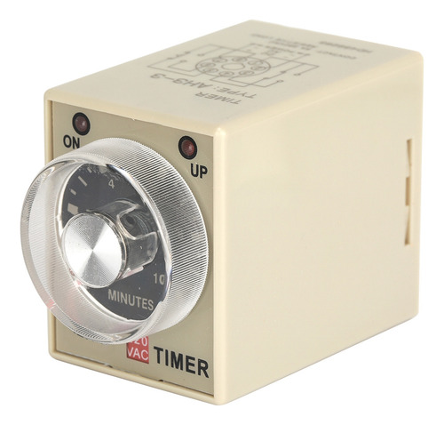 Relé Temporizador Ah3-3, 220 Vac, 10 Minutos, Tiempo De Retr