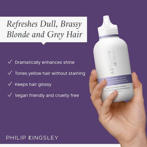 Philip Kingsley Pure Brightening Daily Purple Shampoo Para L