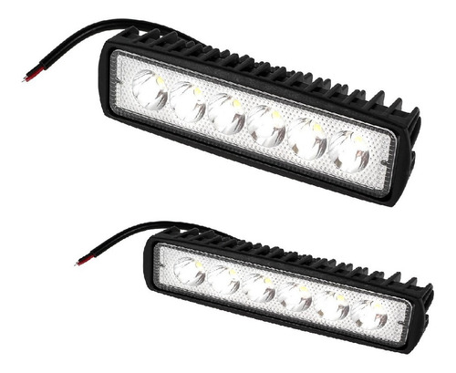 Pack 2 Foco Led Focos Neblineros Led Barra Led 4x4 18w 