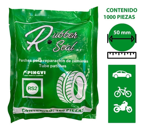 10 Bolsa Parche Reparación Pegar N Frio Pc2 52 Mm 100 Piezas