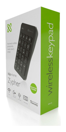 Teclado Numérico Klip Xtreme Knp-110 Zypher Inalámbrico 