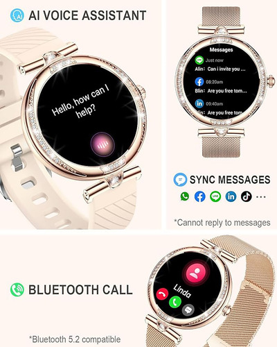 Smartwatch Mujer Bluetooth Fashion Ip67 Para Xiaomi iPhone