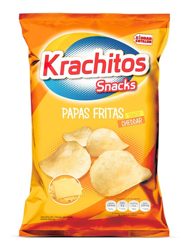 Papas Fritas Krachitos Cheddar 350g Snacks - Ciudad Cotillón