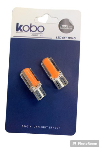 Blister Lampara Led Posicion T10 Siliconado 12v Rojo Kobo