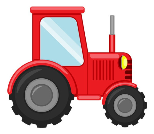 Kit Personalizado Imprimible Tractor Mod.12 Tractores Rojo