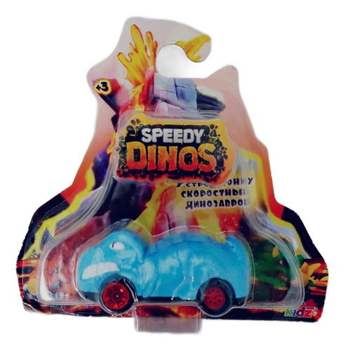Autito Speedy Dinos. Kreker Color Celeste Personaje Dino