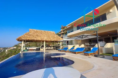 Cad Villa Emiliano. Con Terraza Con Alberca, Sala, Comedor, Bbq Y Vista A La Bahía De Acapulco