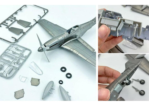 A 1/48 P-51 4d Montar Modelo De Aviões De Combate Prata
