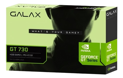 Placa De Vídeo Gt 730 Galax Nvidia Geforce, 4 Gb Ddr3