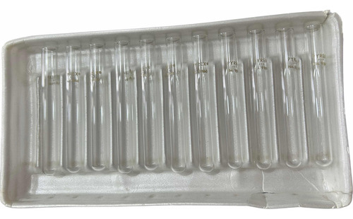 50 Tubos Ensayo Pyrex 9860 Sin Labio Vidrio De Borosilicato