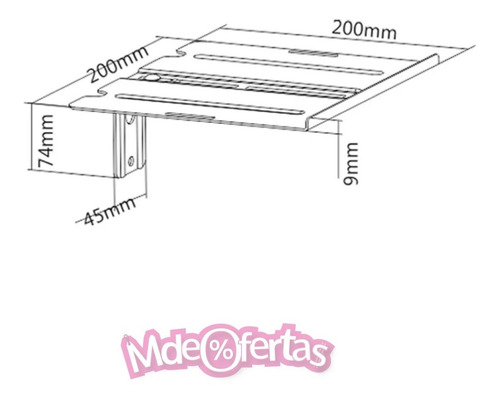 Imagen 3 de 5 de Soporte Brateck Para Canalera Dvd-31