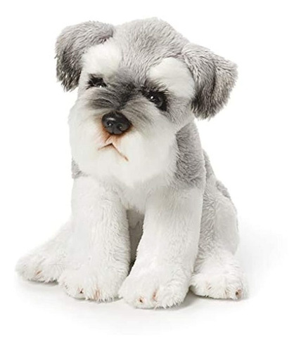 Peluche Diseño De Perro, Color Blanco-gris, 5.5in, Demdaco