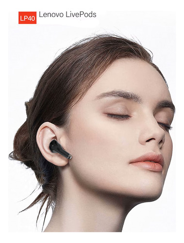 Auriculares Inalámbricos In-ear Lenovo Livepods Lp40 Pro Negro